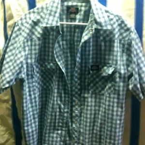 Dickies mens button down shirt short sleeve